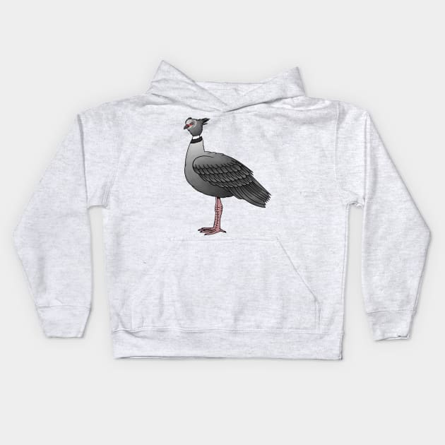 Southern screamer bird cartoon illustration Kids Hoodie by Cartoons of fun